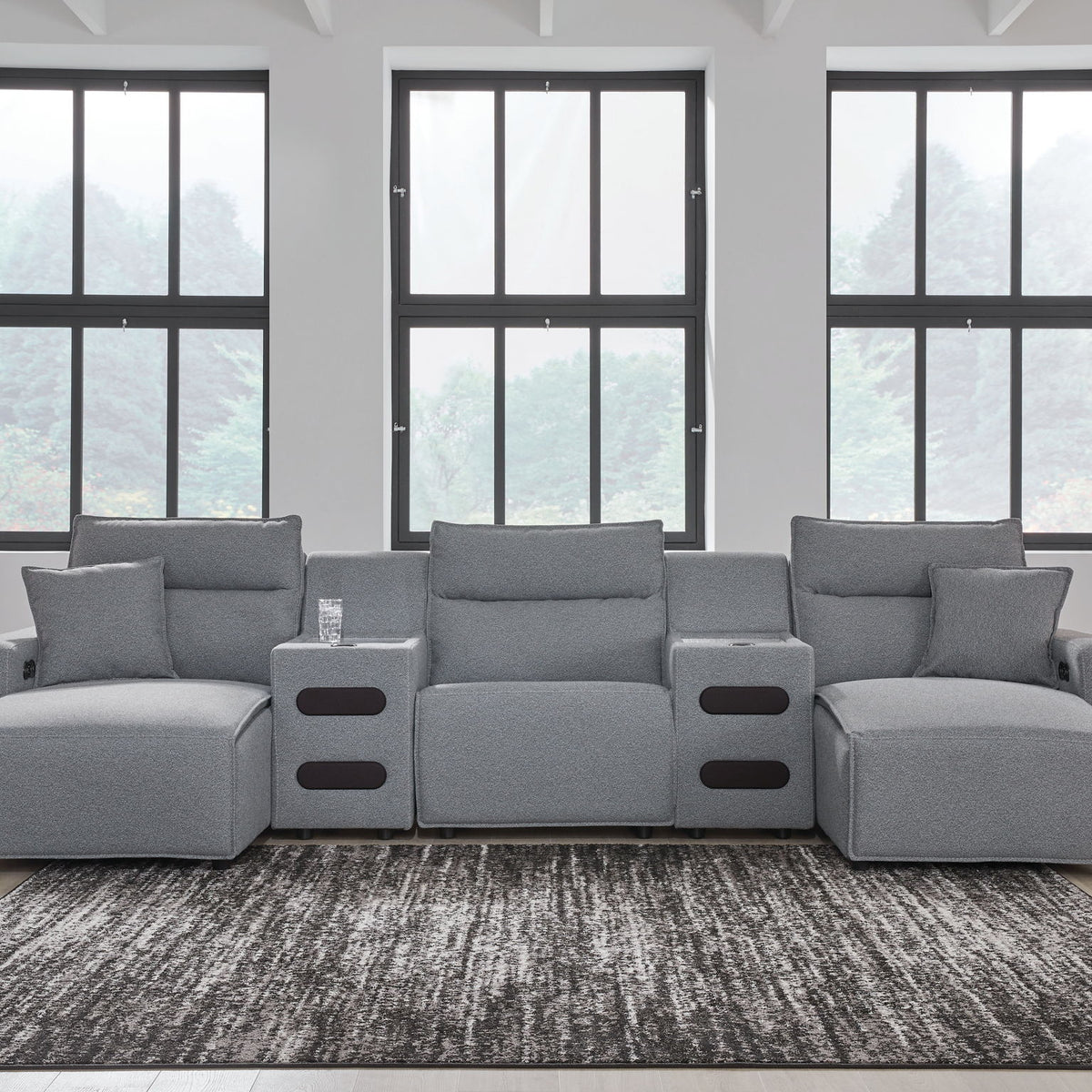 ModMax II - Salt And Pepper - Reclining Sectional