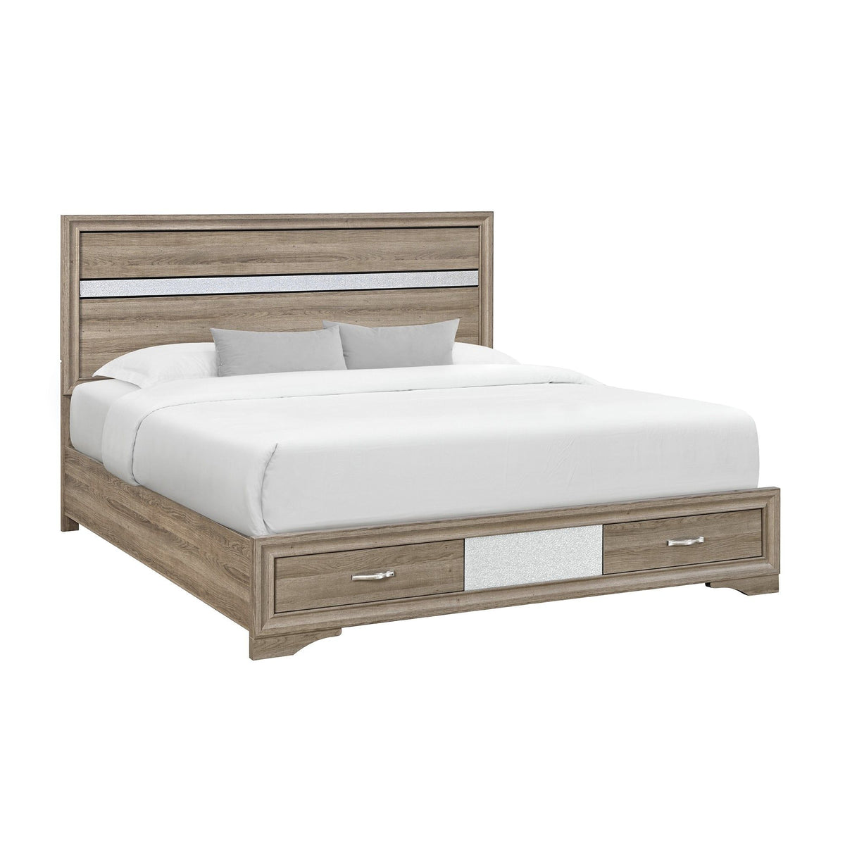 Ryder - Bed With Panel Headboard, 2 Drawer Footboard