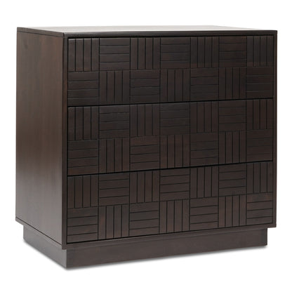 Denman - 3 Drawer Nightstand - Dark Brown