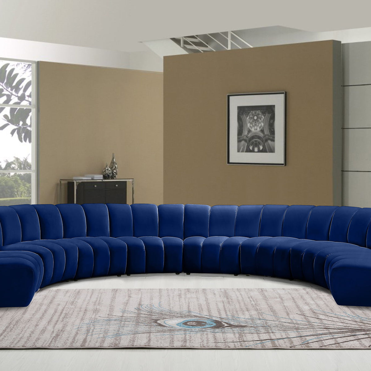 Infinity - 8 Piece Velvet Modular Sectional