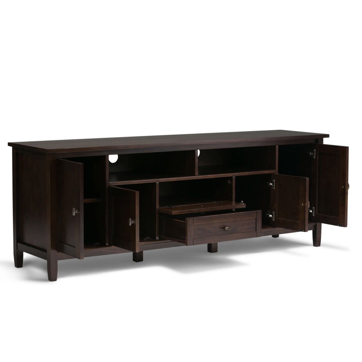 Warm Shaker - TV Media Stand Handcrafted - Tobacco Brown