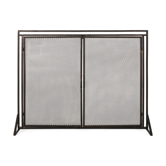 Samantha - Iron Fireplace Screen 2 Door Design