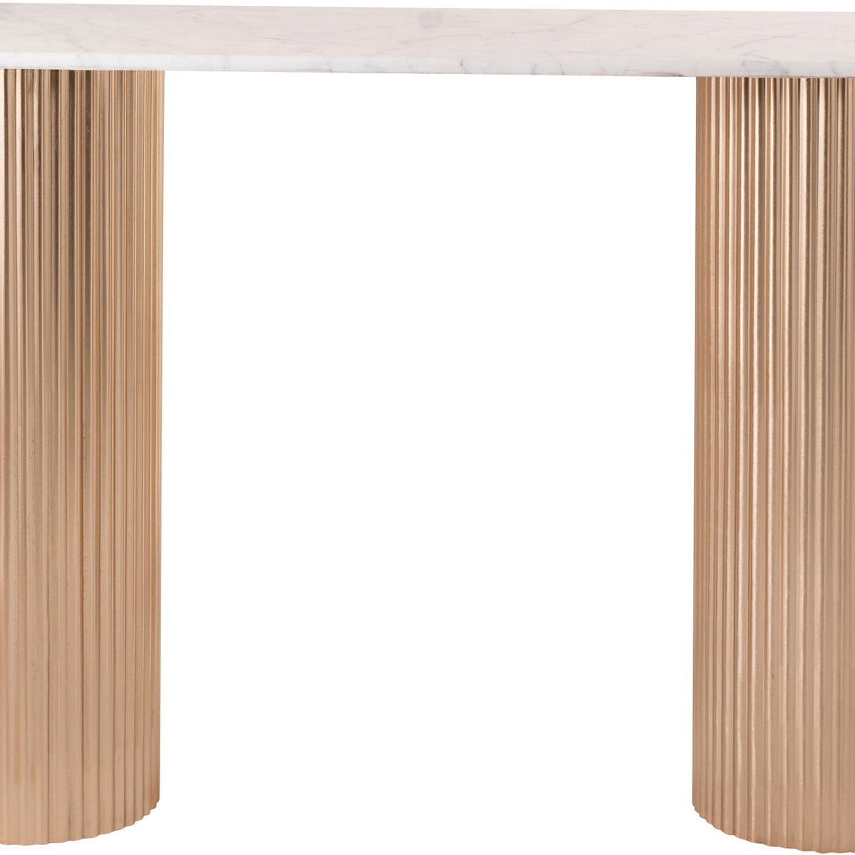 Cindra - Genuine Marble Top And Iron Base Console Table