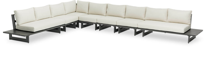 Maldives - 7 Piece Water Resistant Outdoor Patio Modular Sectional With Gray Base