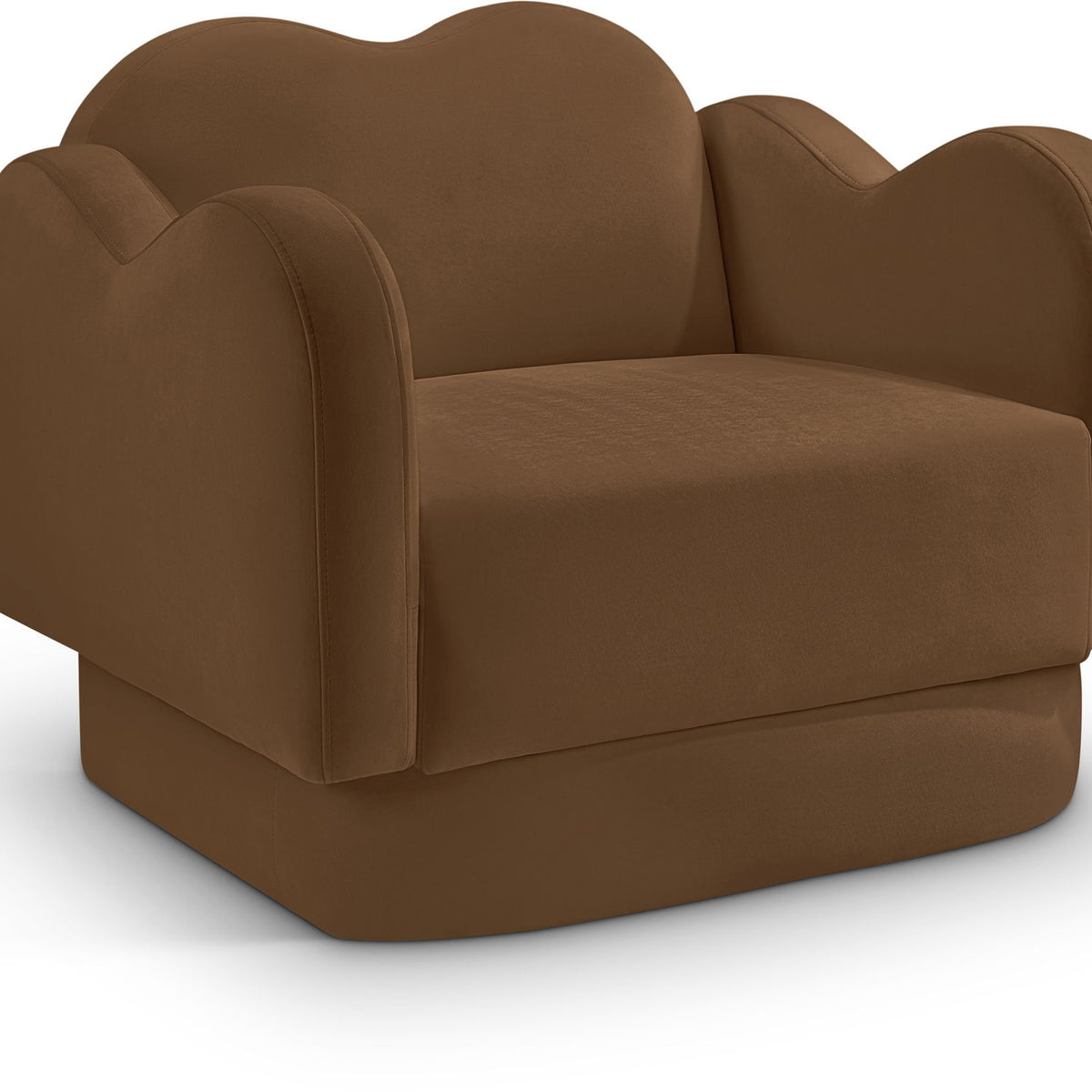 Bloom - Velvet Chair - Saddle