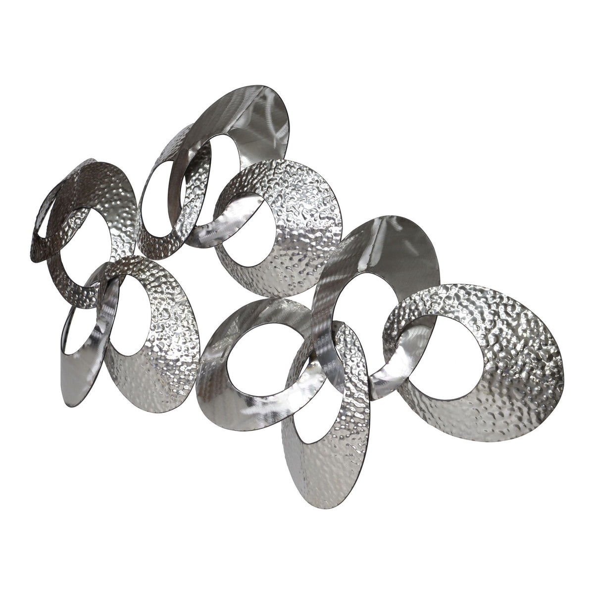 Looped Metal - Large Wall Decor - Silver