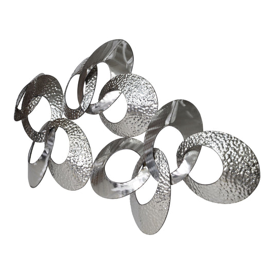 Looped Metal - Large Wall Decor - Silver