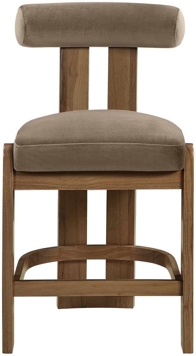 Arienzo - Velvet Upholstered Counter Stool (Set of 2)