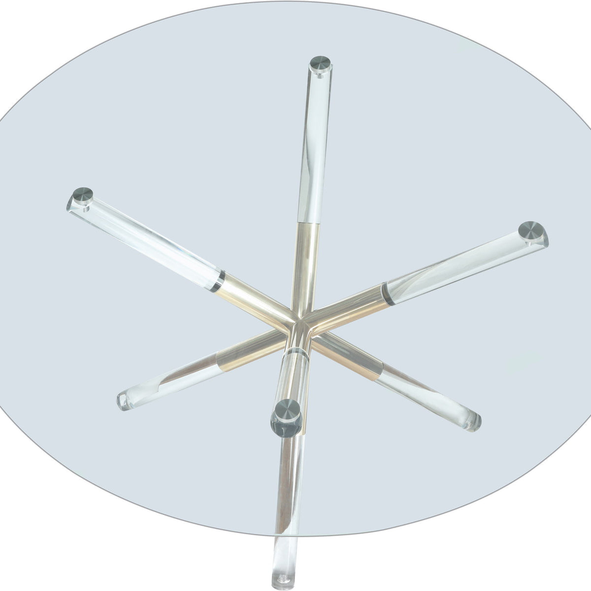 Mercury - Glass Dining Table - Pearl Silver