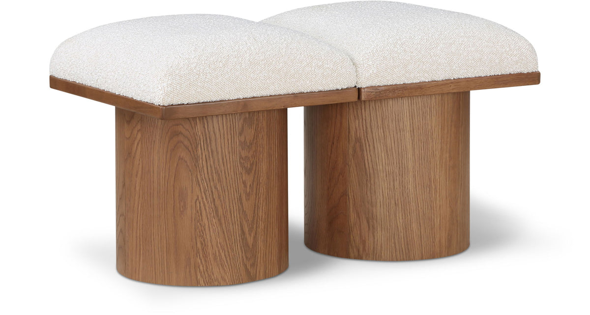 Pavilion - 2 Piece Modular Bench With Brown Base