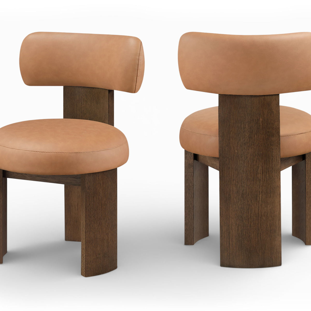 Atelier - Vegan Leather Upholstered Dining Chair (Set of 2) - Painted Brown Frame