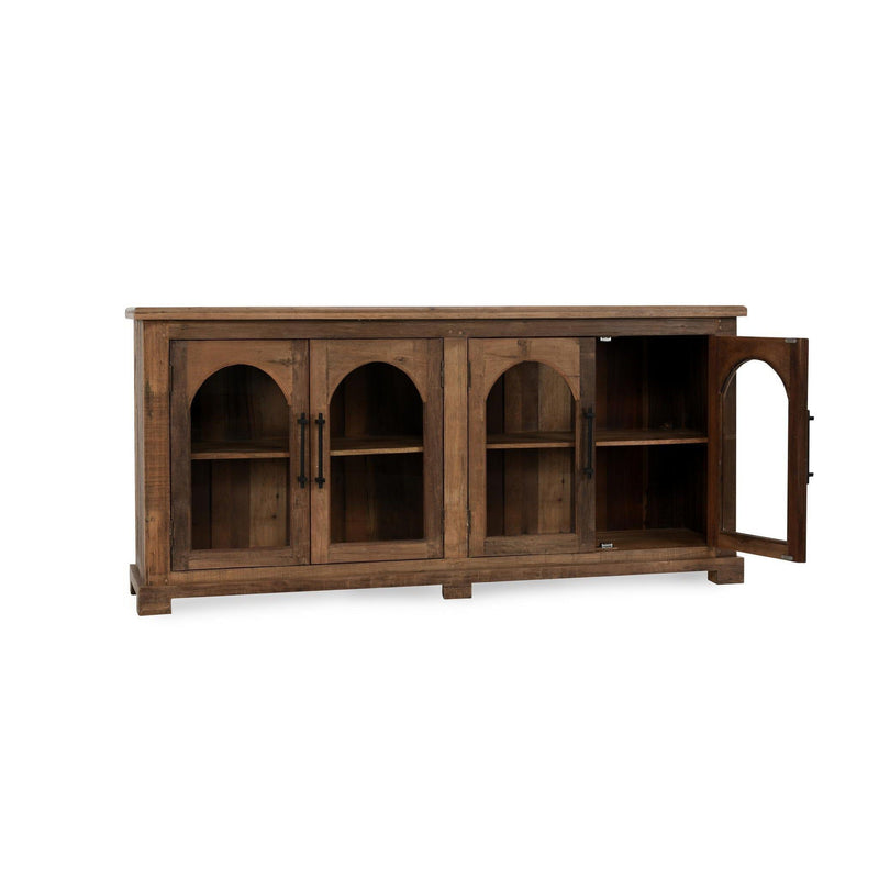 Zion - Wood 4 Door Cabinet - Natural