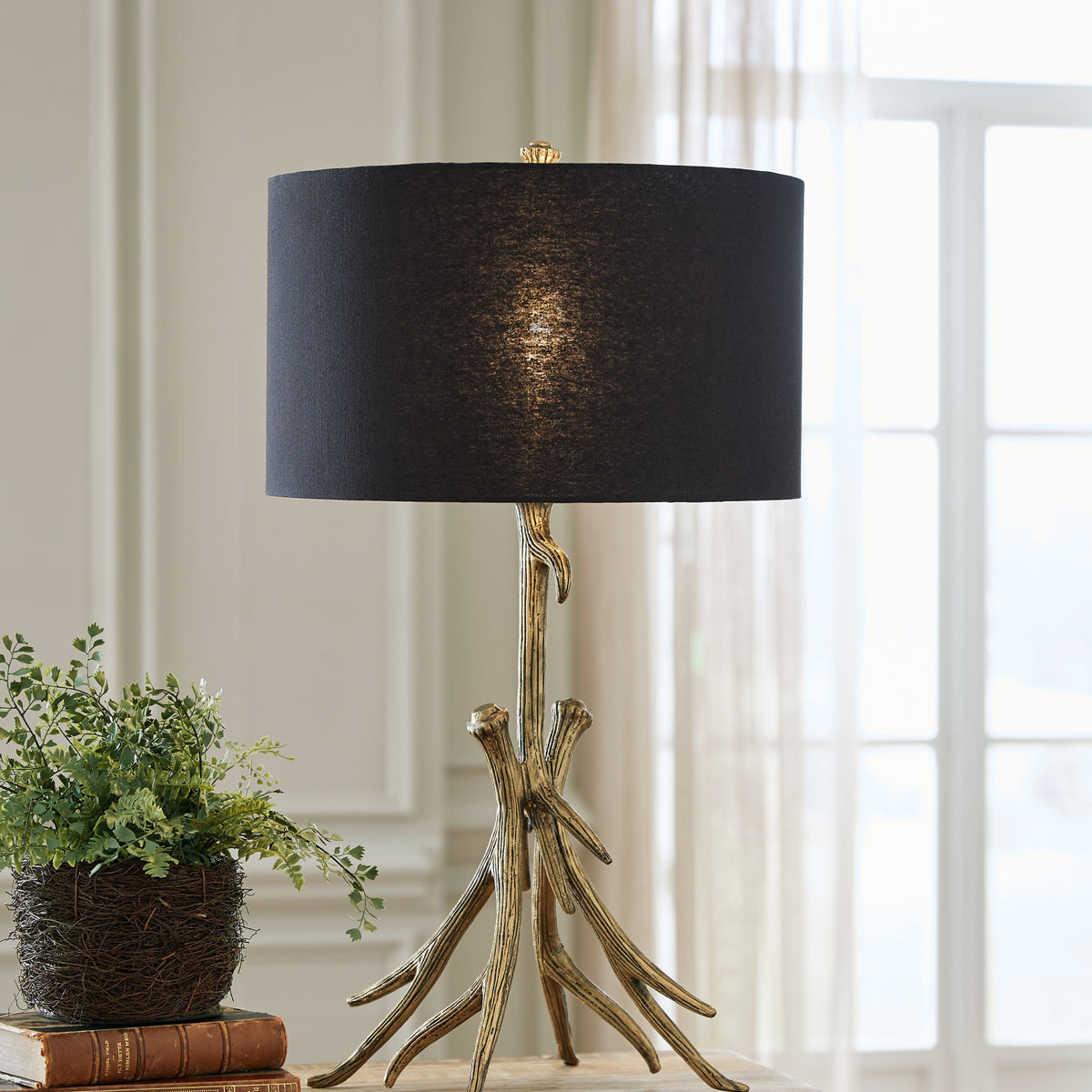 Josney - Metal Table Lamp - Antique Gold Finish