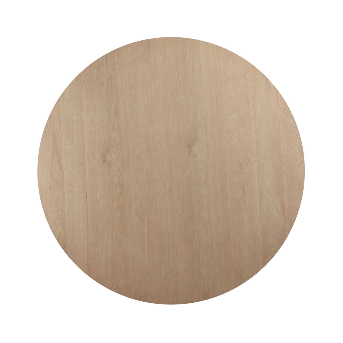 Light oak round tabletop, smooth surface with visible wood grain