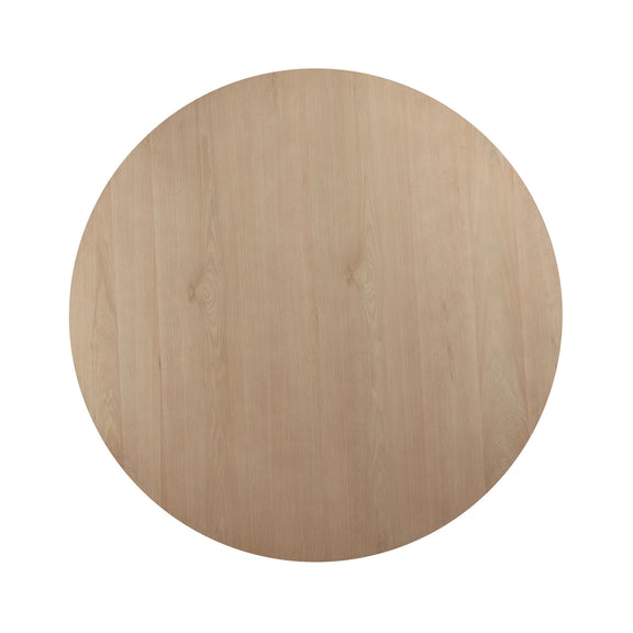 Light oak round tabletop, smooth surface with visible wood grain