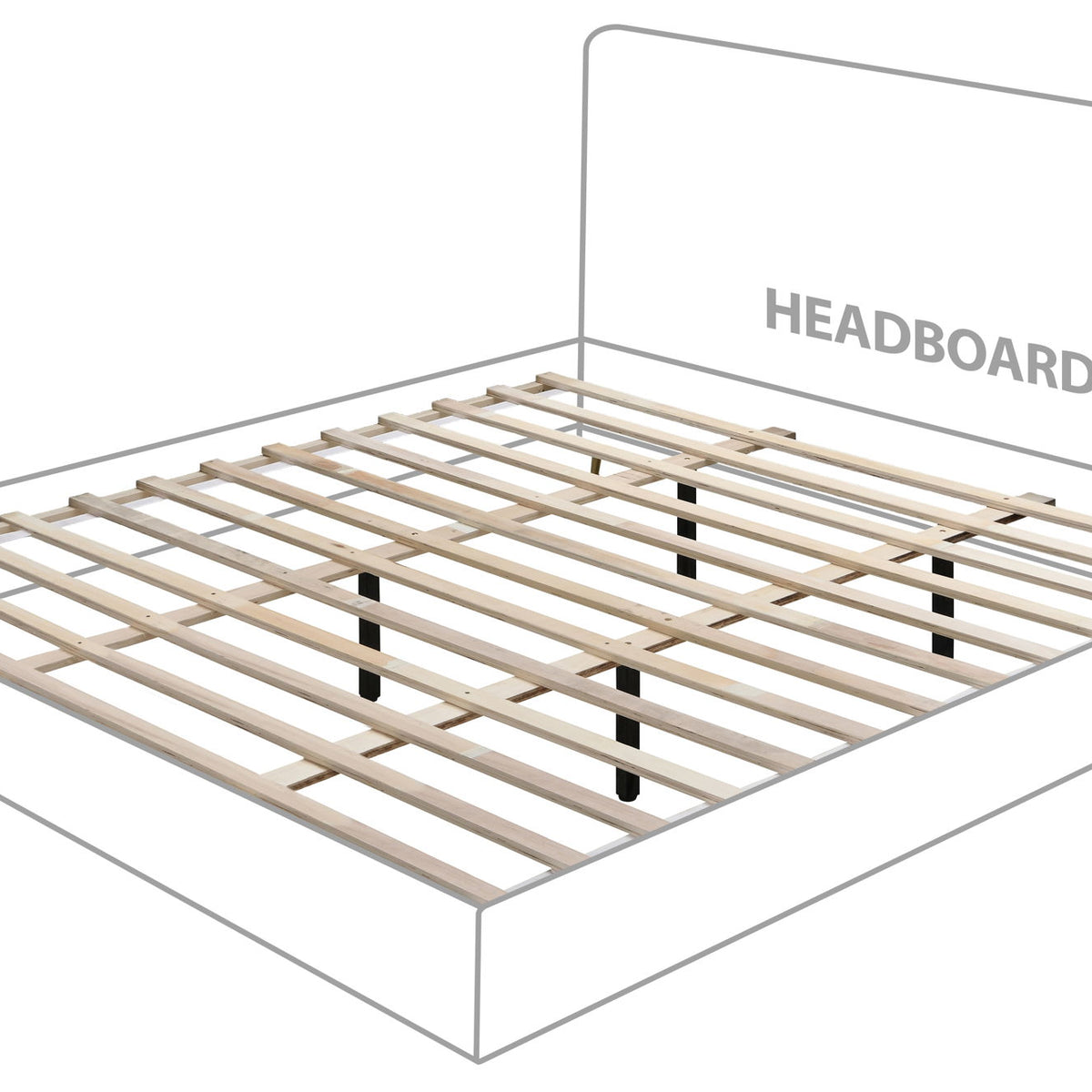 Vaughn - Chenille Bed With Black Base