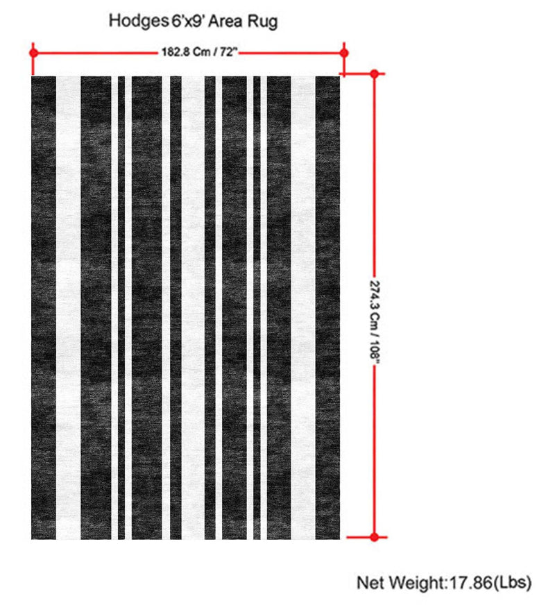 Hodges - 6' X 9' Area Rug - Ivory / Gray