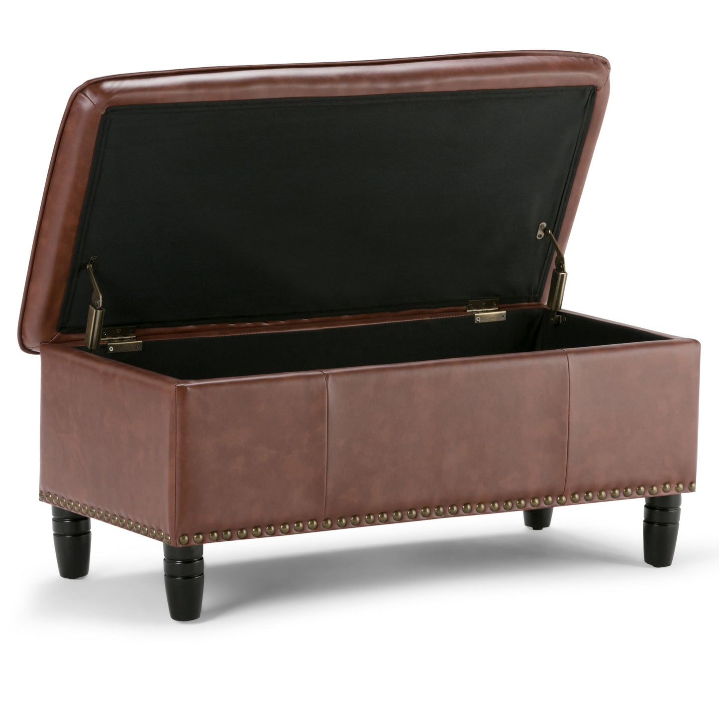 Emily - Storage Ottoman - Cognac