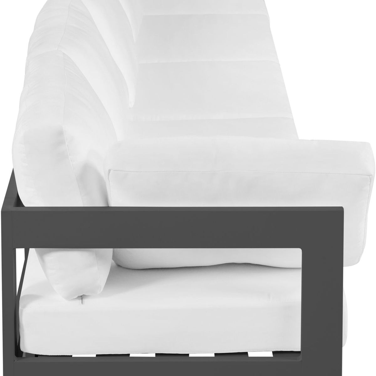 Nizuc - Outdoor Patio 5 Seat Modular Sofa With Gray Frame