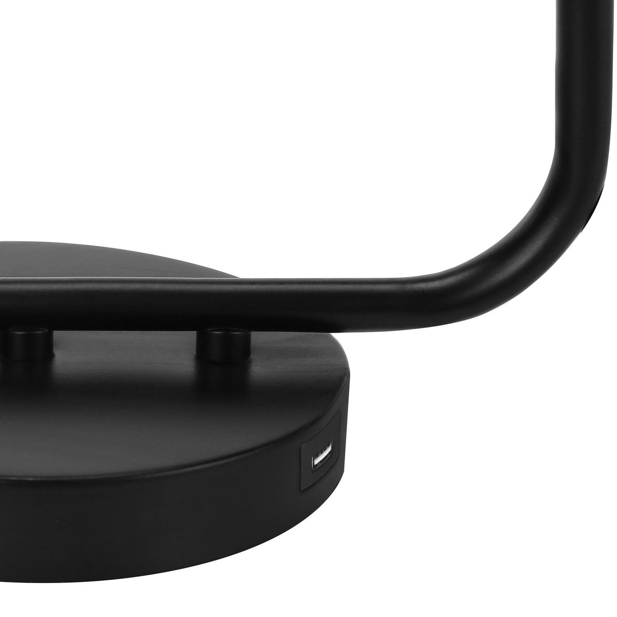 Lighting, Table Lamp, USB Port Included, Glass Shade, Modern - Black