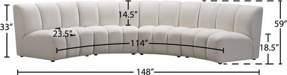 Meridian Furniture Infinity Modular 4pc. Sectional