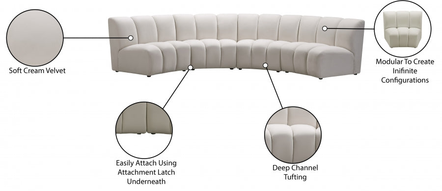 Meridian Furniture Infinity Modular 4pc. Sectional