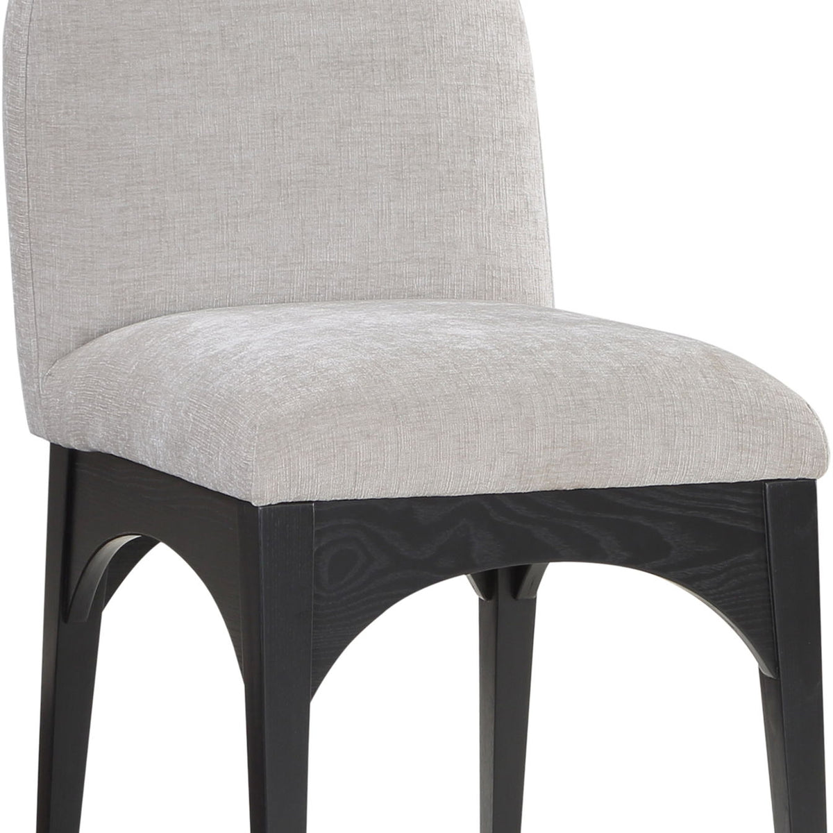 Waldorf - Chenille Dining Side Chair With Black Legs