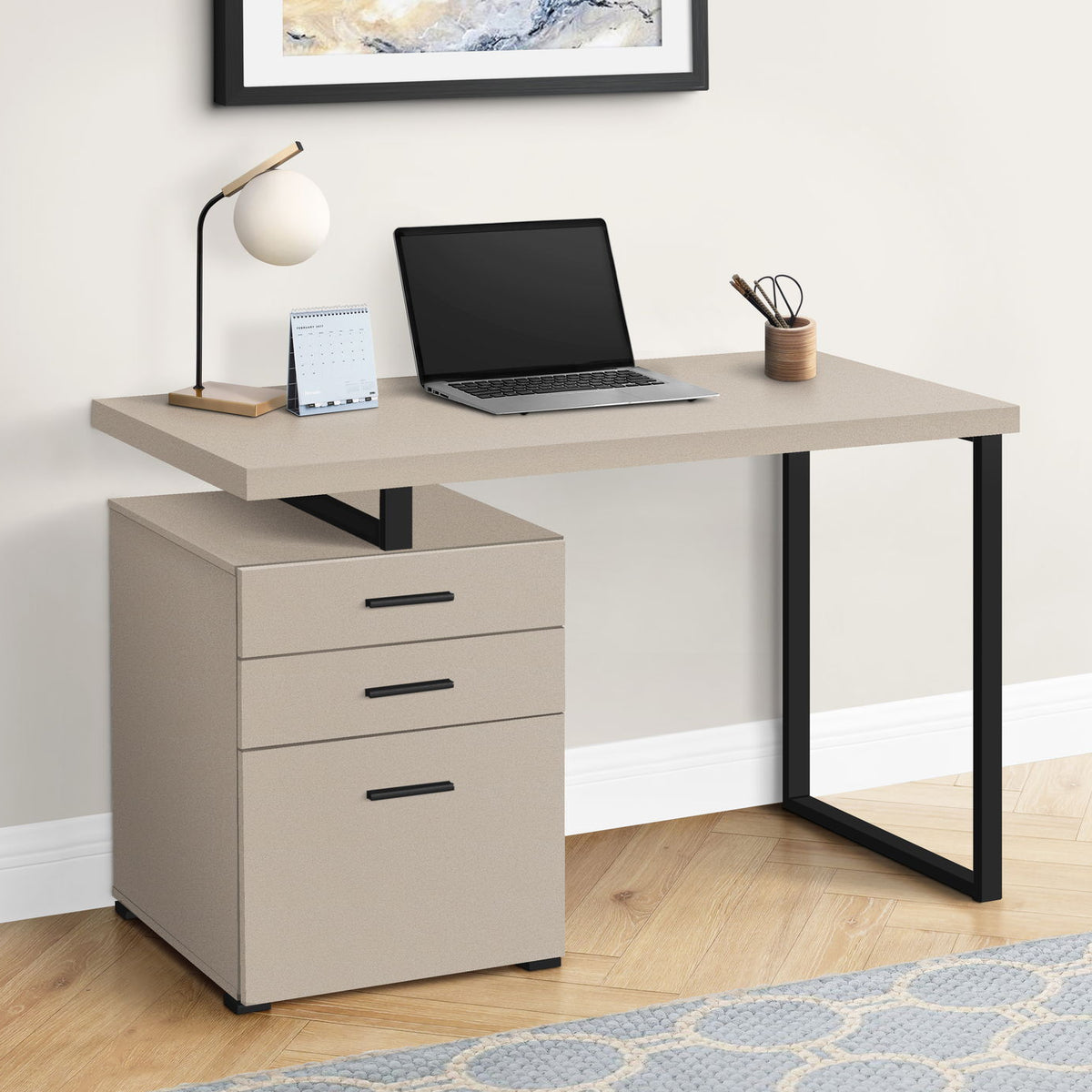 Computer Desk For Home Office, Left, Right Set - Up, Ample Storage Drawers