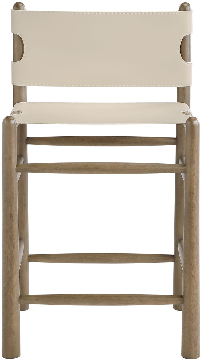 Santos - Upholstered Counter Stool With Stained Brown Base