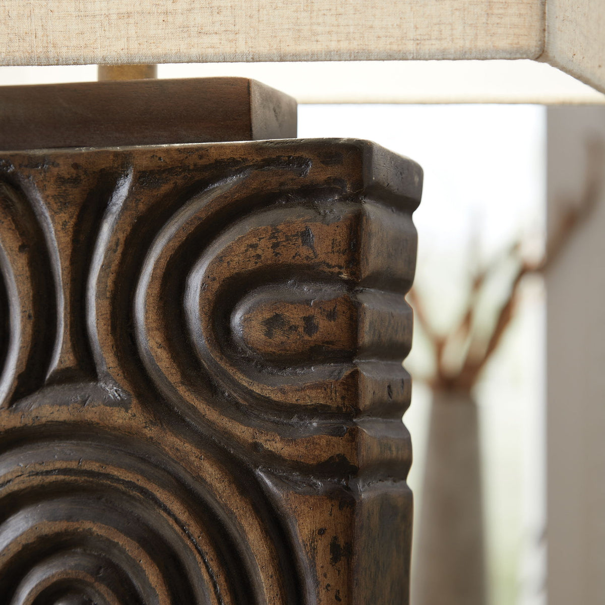 Heathbury - Paper Table Lamp - Antique Brown