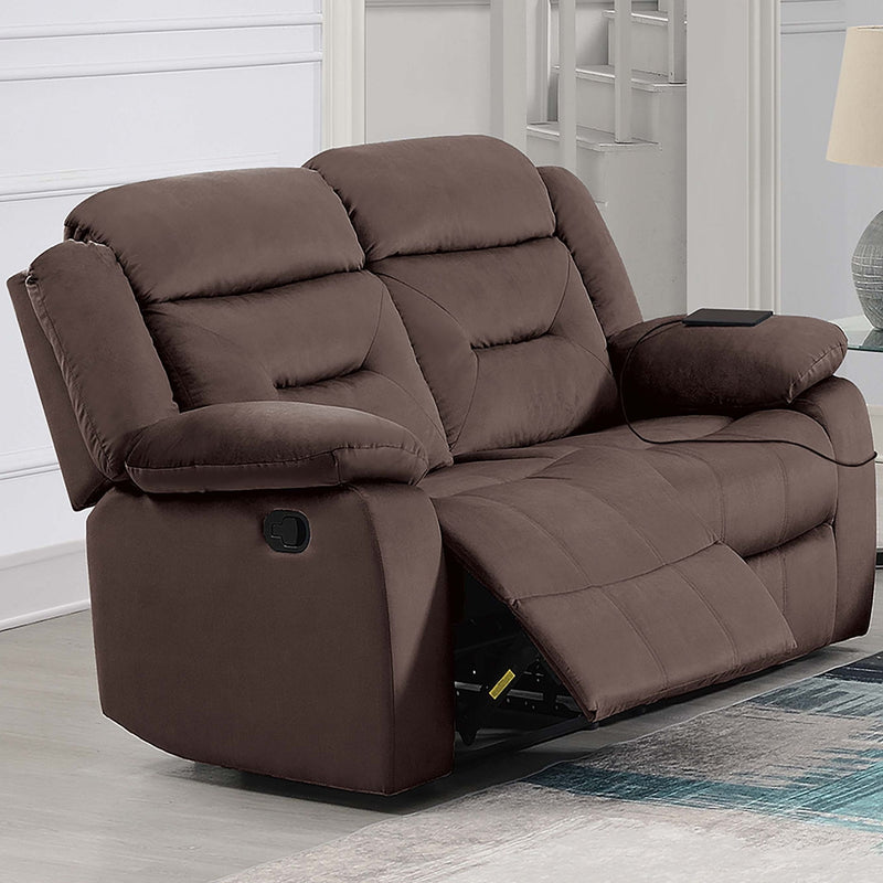 Contemporary Living Room Set With Pillow Arms And Headrest Support