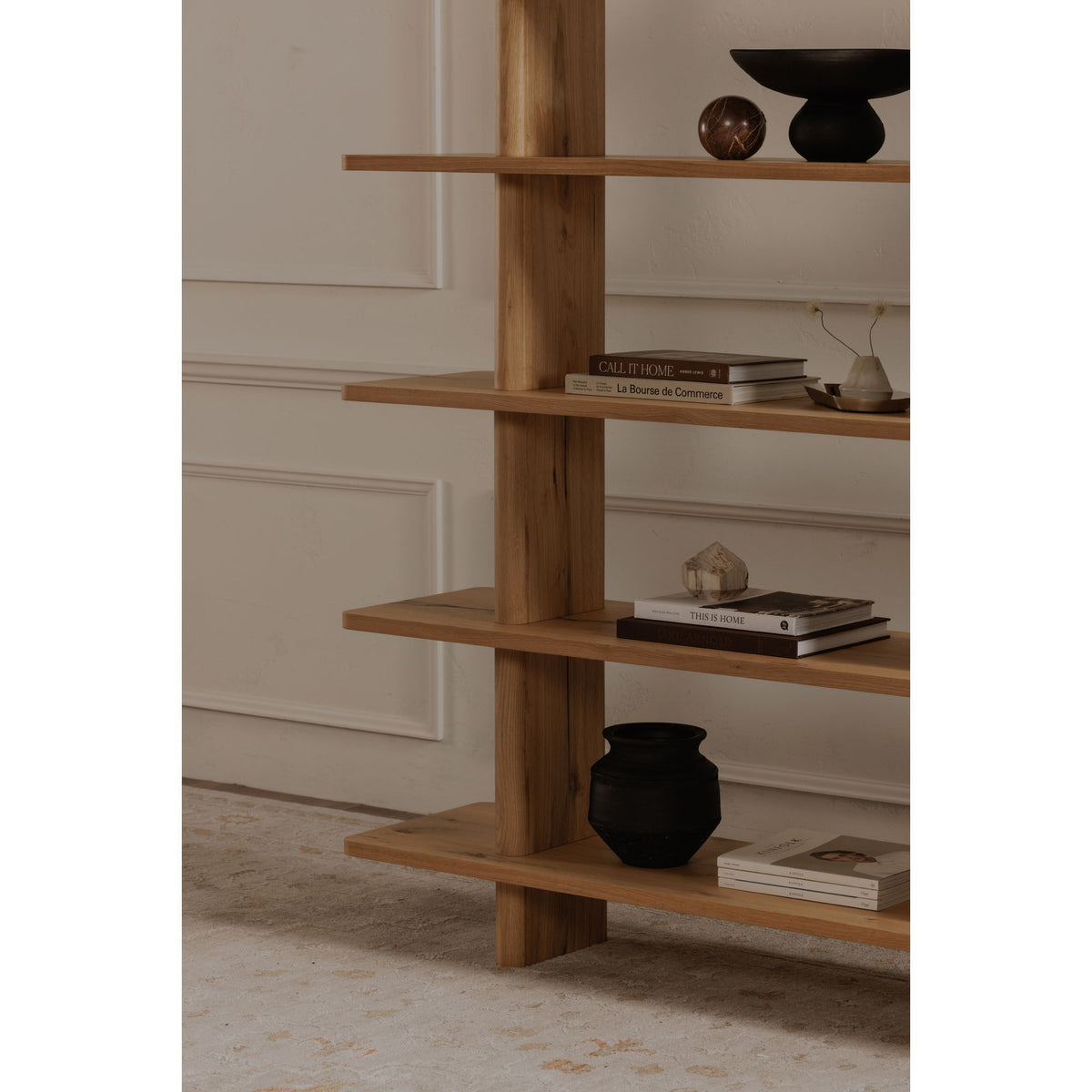 Casey - Large Standard Bookcase - Light Brown / Oak