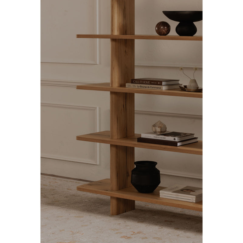 Casey - Large Standard Bookcase - Light Brown / Oak