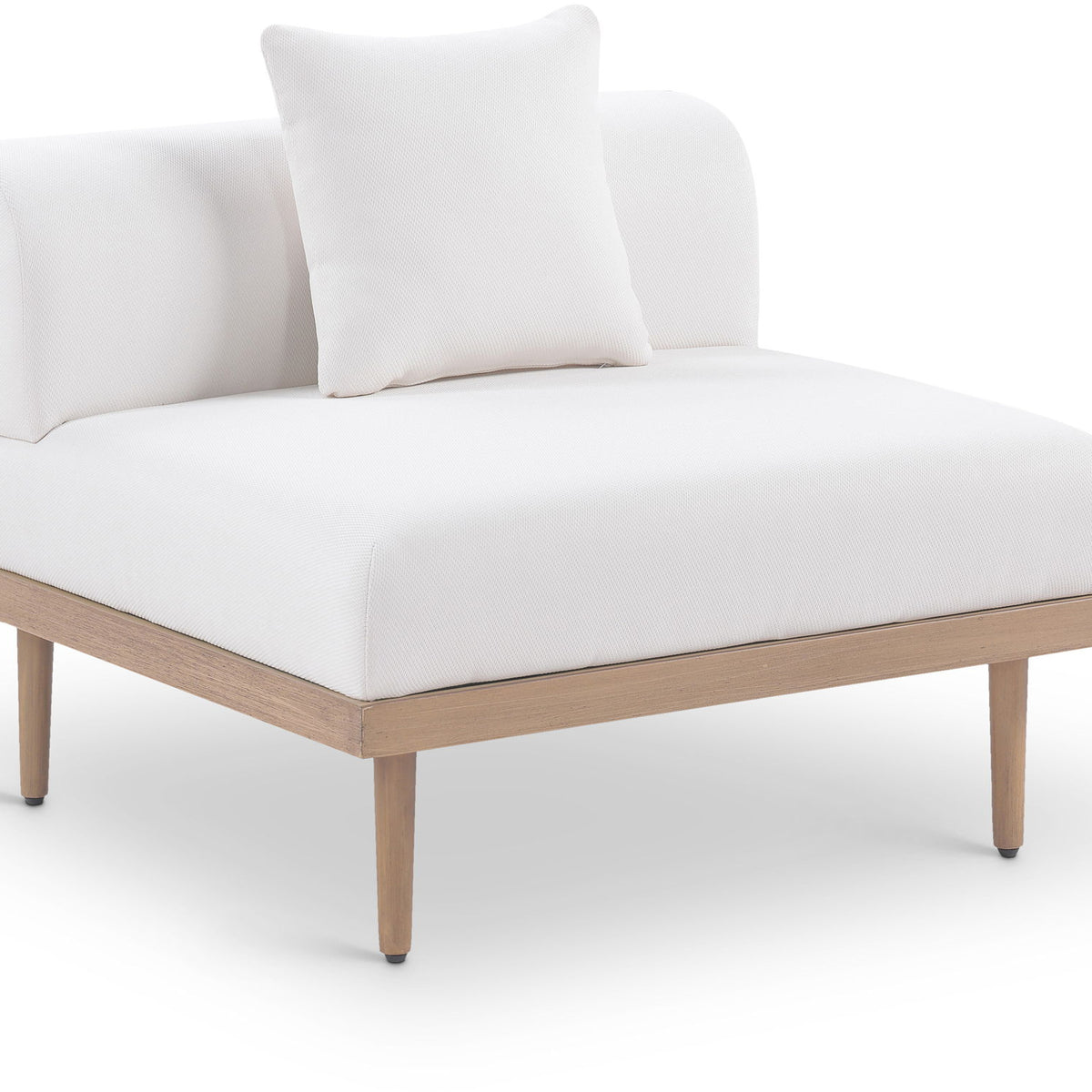 Laguna - Resilient Water Resistant Fabric Upholstered Outdoor Patio Modular Armless Chair