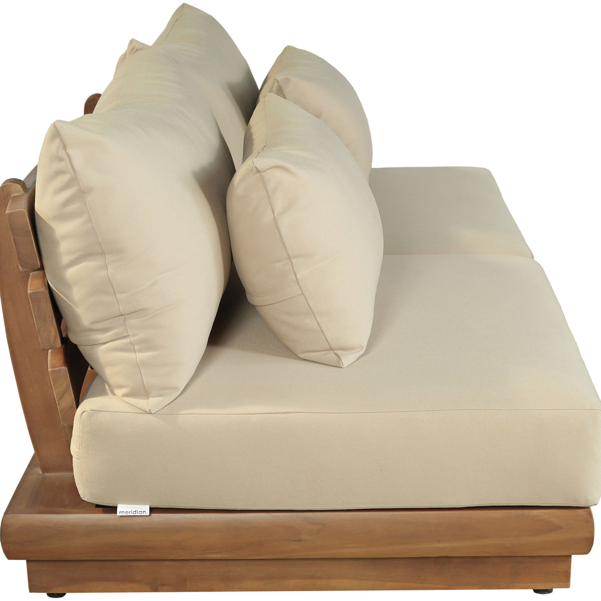 Mirella - 2 Piece Water Resistant Fabric 74" Upholstered Outdoor Patio Modular Armless Loveseat
