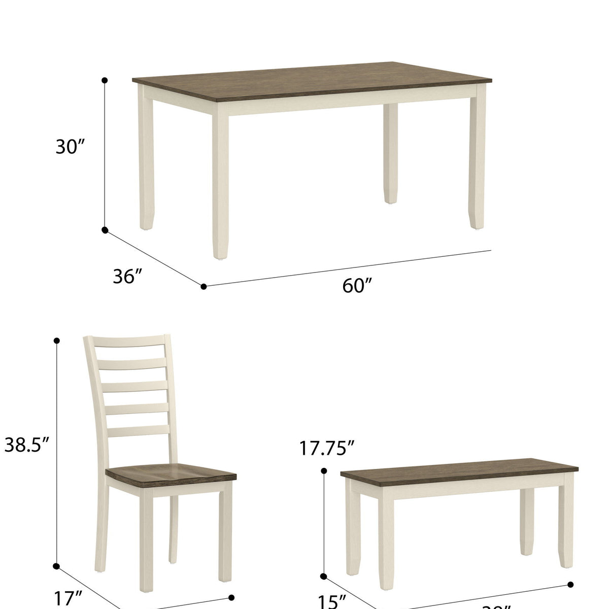 Radiant - 6 Piece Dining Table Set