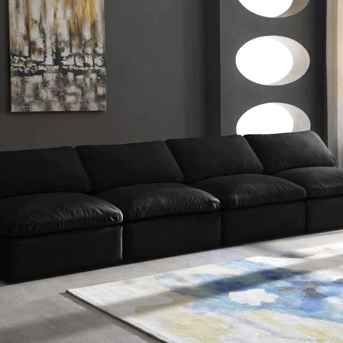 Plush - Modular Armless 4 Seat Sofa