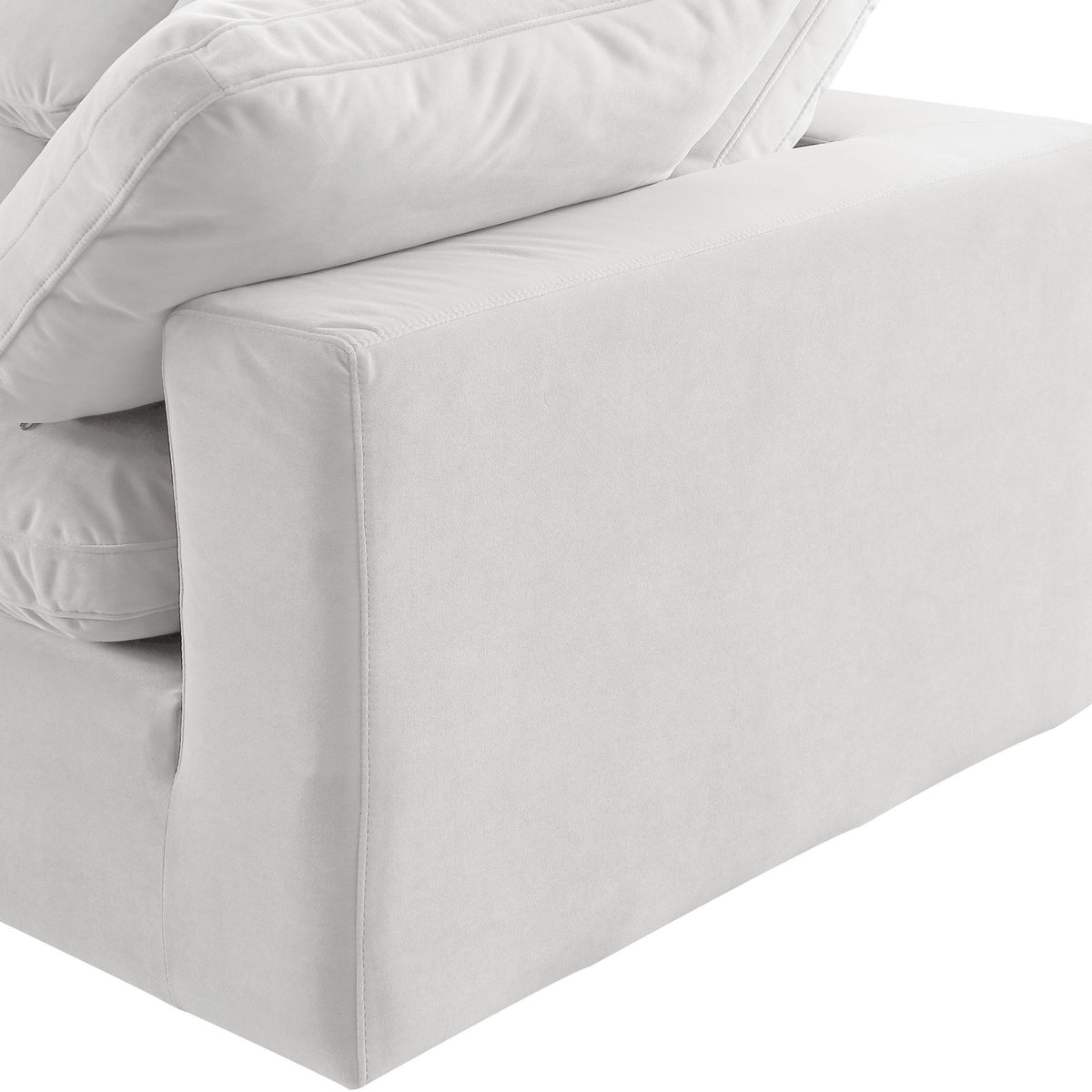 Comfy - 4 Piece Velvet Modular Armless Sectional