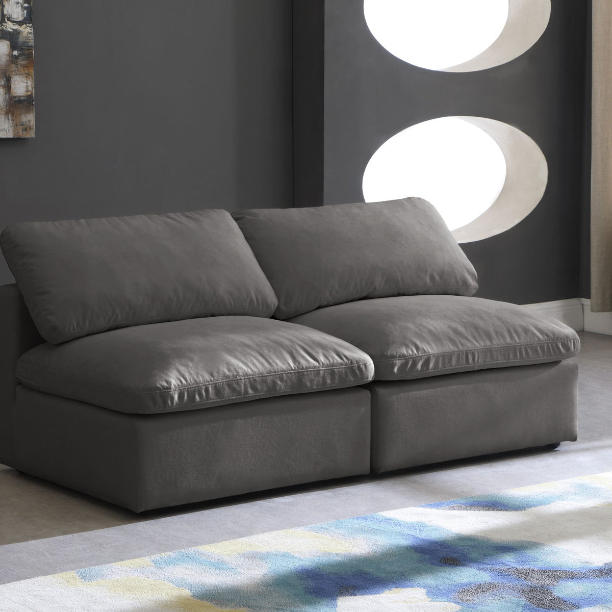 Plush - Modular Armless 2 Seat Sofa