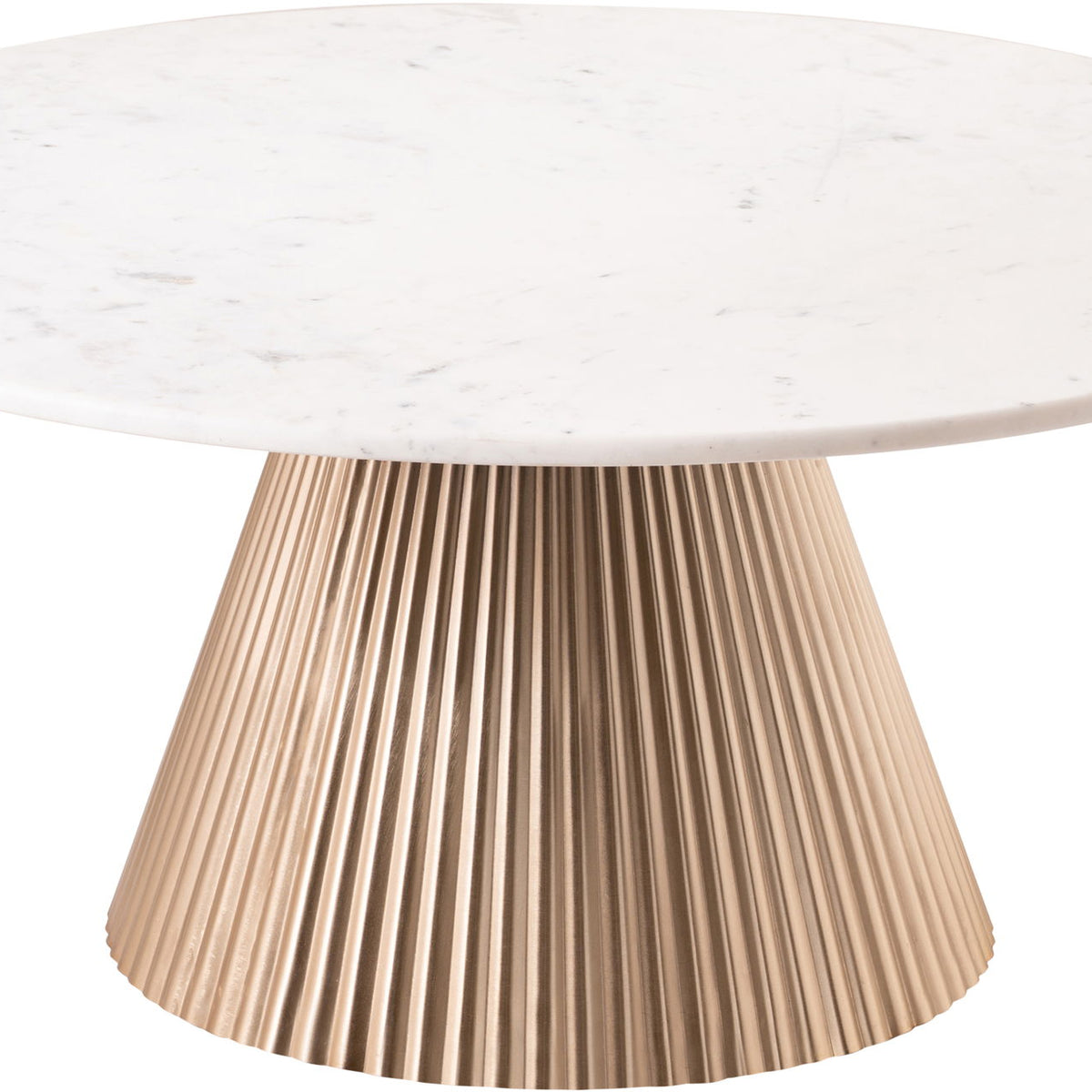 Cindra - Genuine Marble Top And Iron Base Table