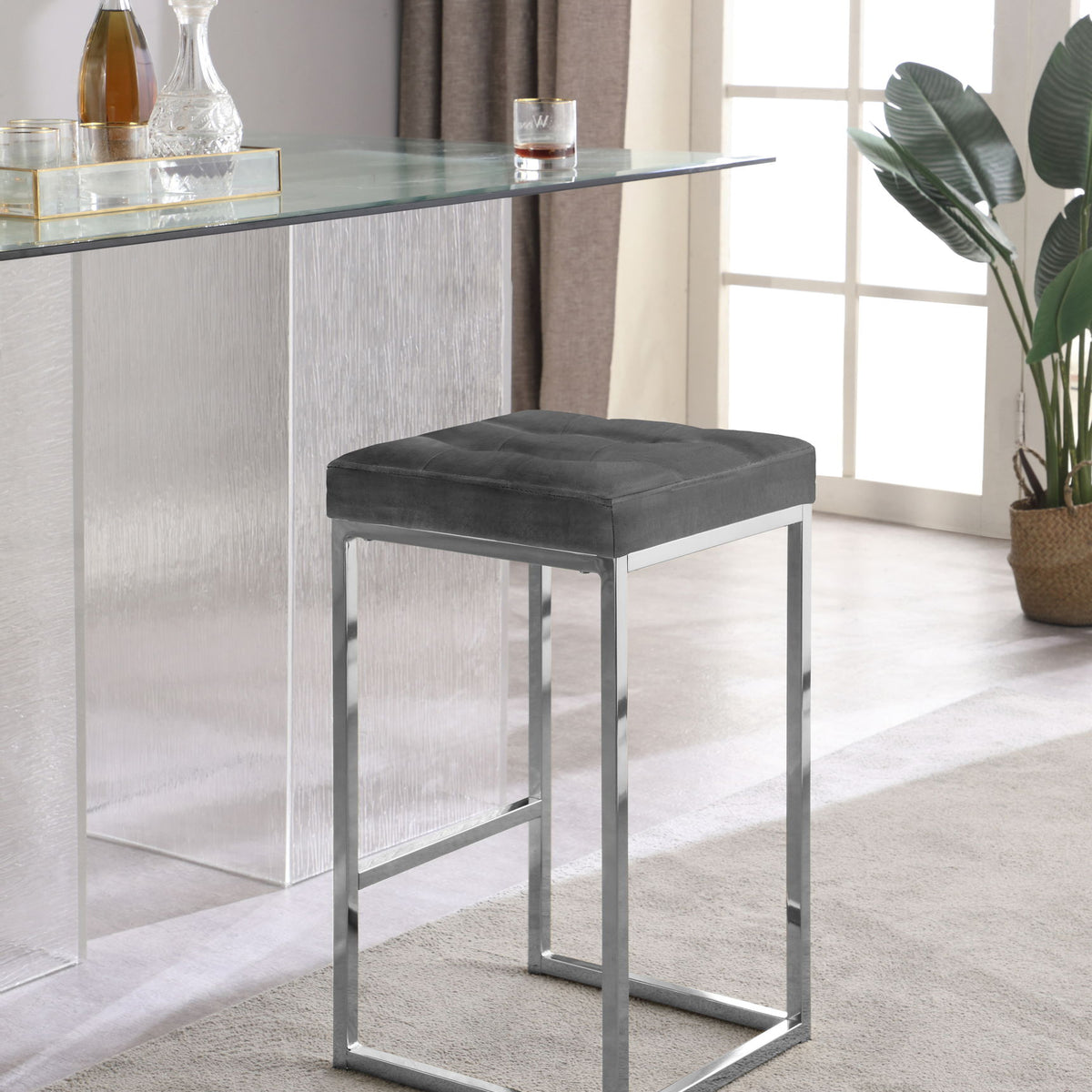 Nicola - Velvet Stool (Set of 2)