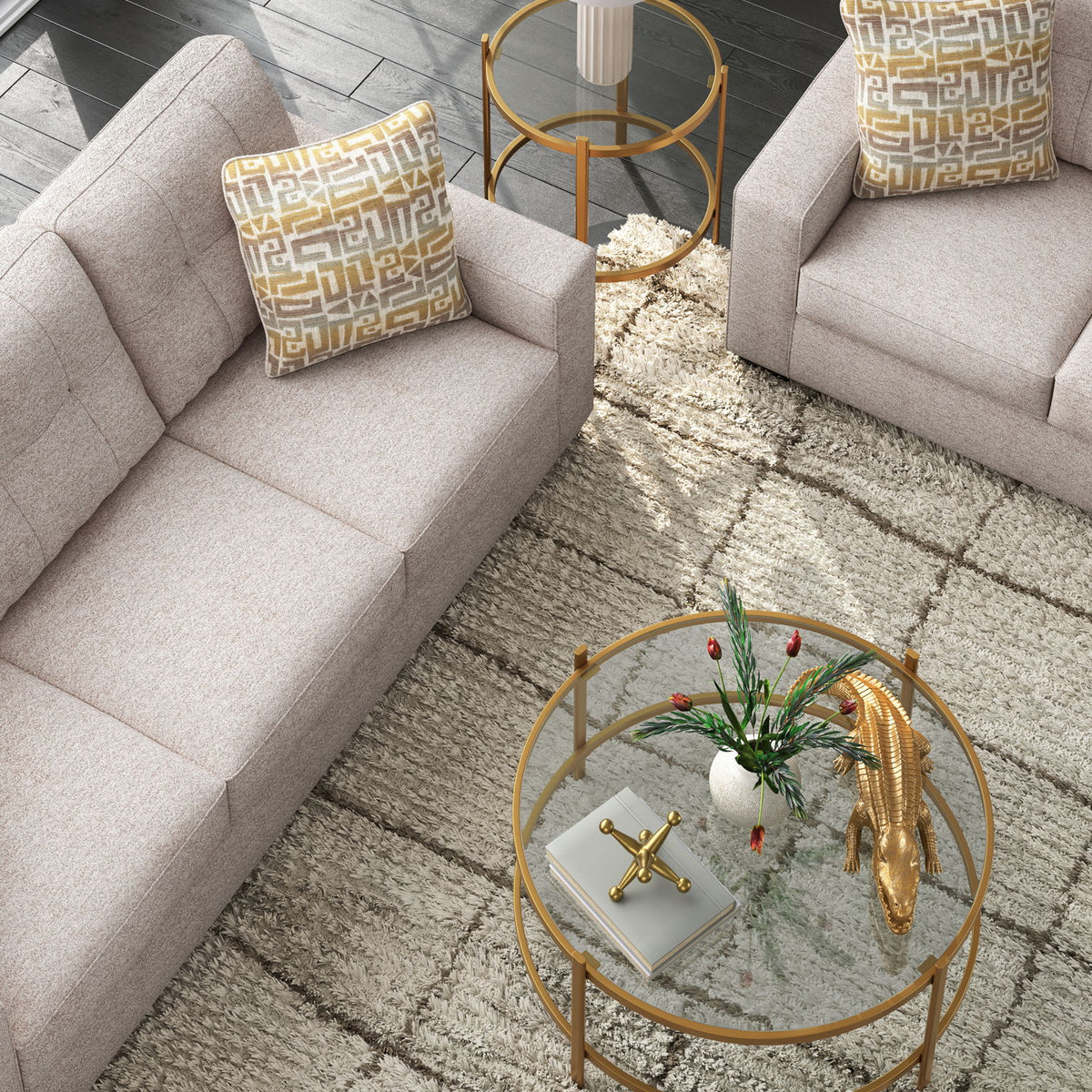 Pearlox - Occasional Table Set (Set of 3) - Gold