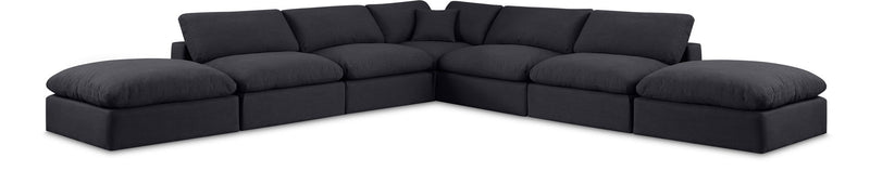 Comfy - 7 Piece Linen Modular Corner Sectional