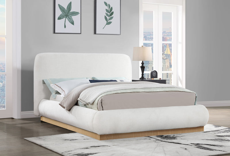 Rigby - Linen Bed With Natural Base