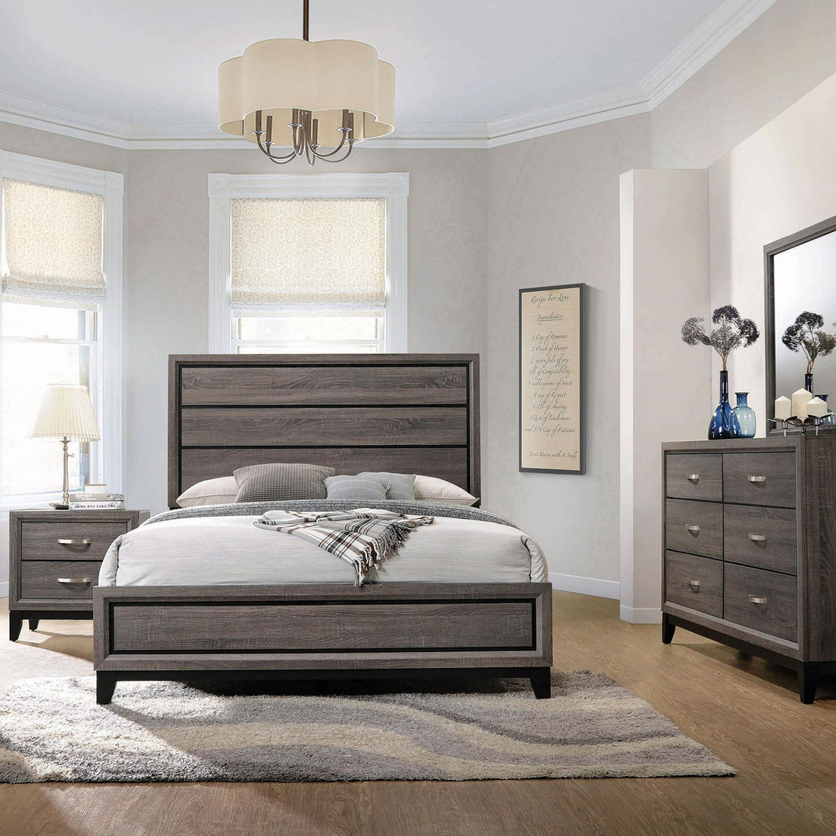 Watson 4-piece California King Bedroom Set Grey Oak
