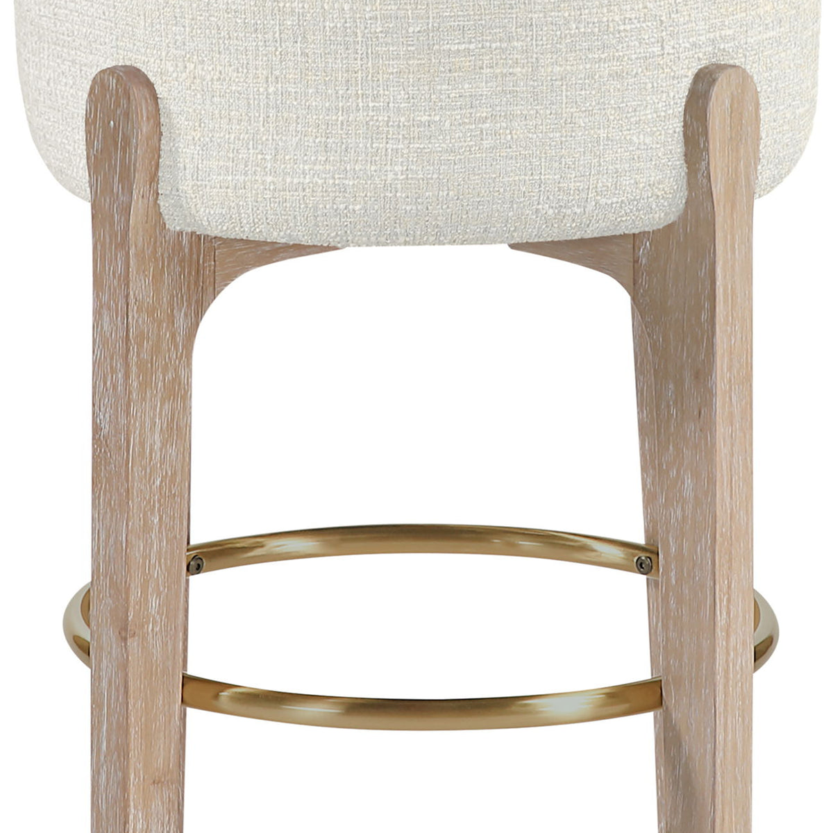 Torino - Backless Counter Stool With Brushed Natural Base (Set of 2)