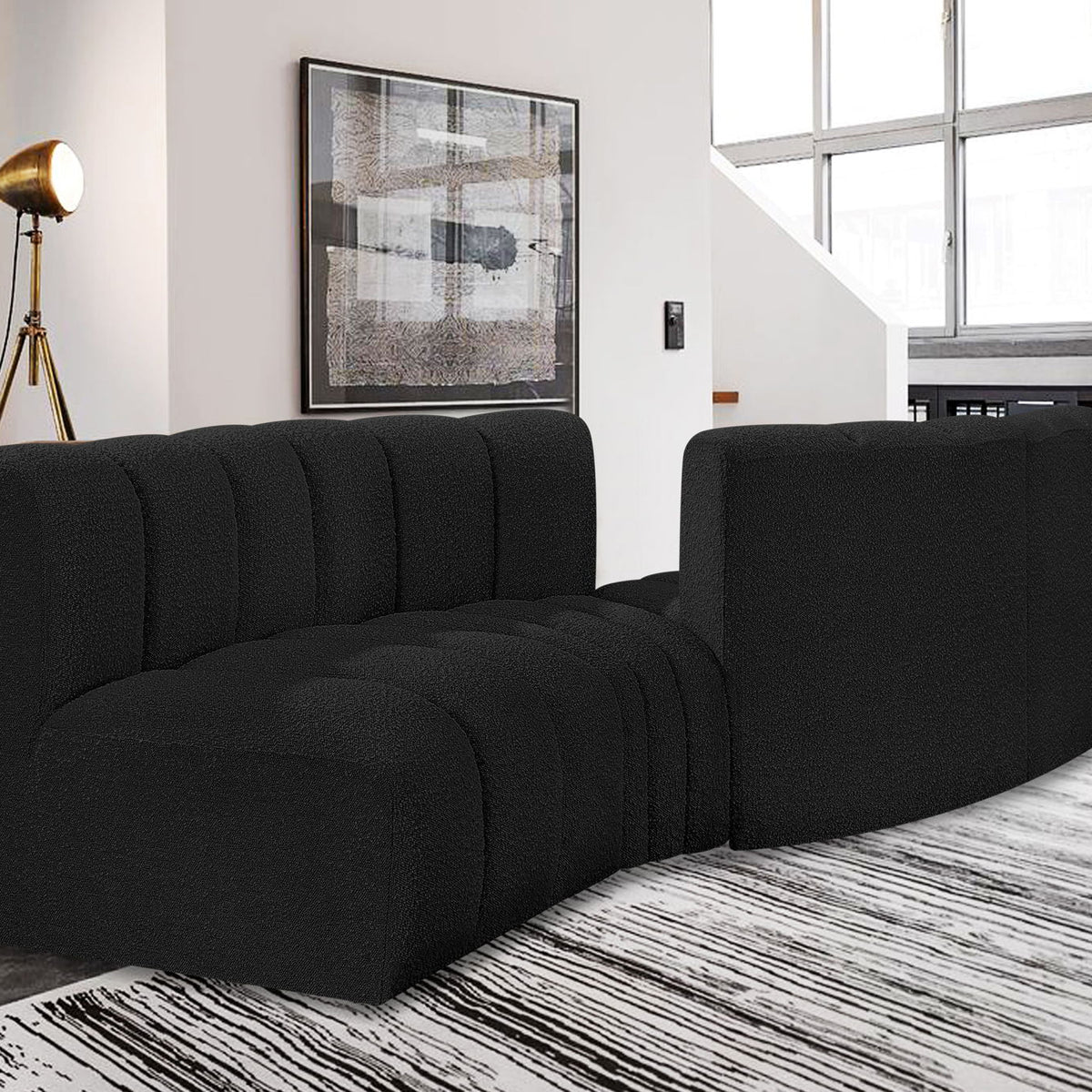 Arc - Boucle Fabric 4 Piece Sofa