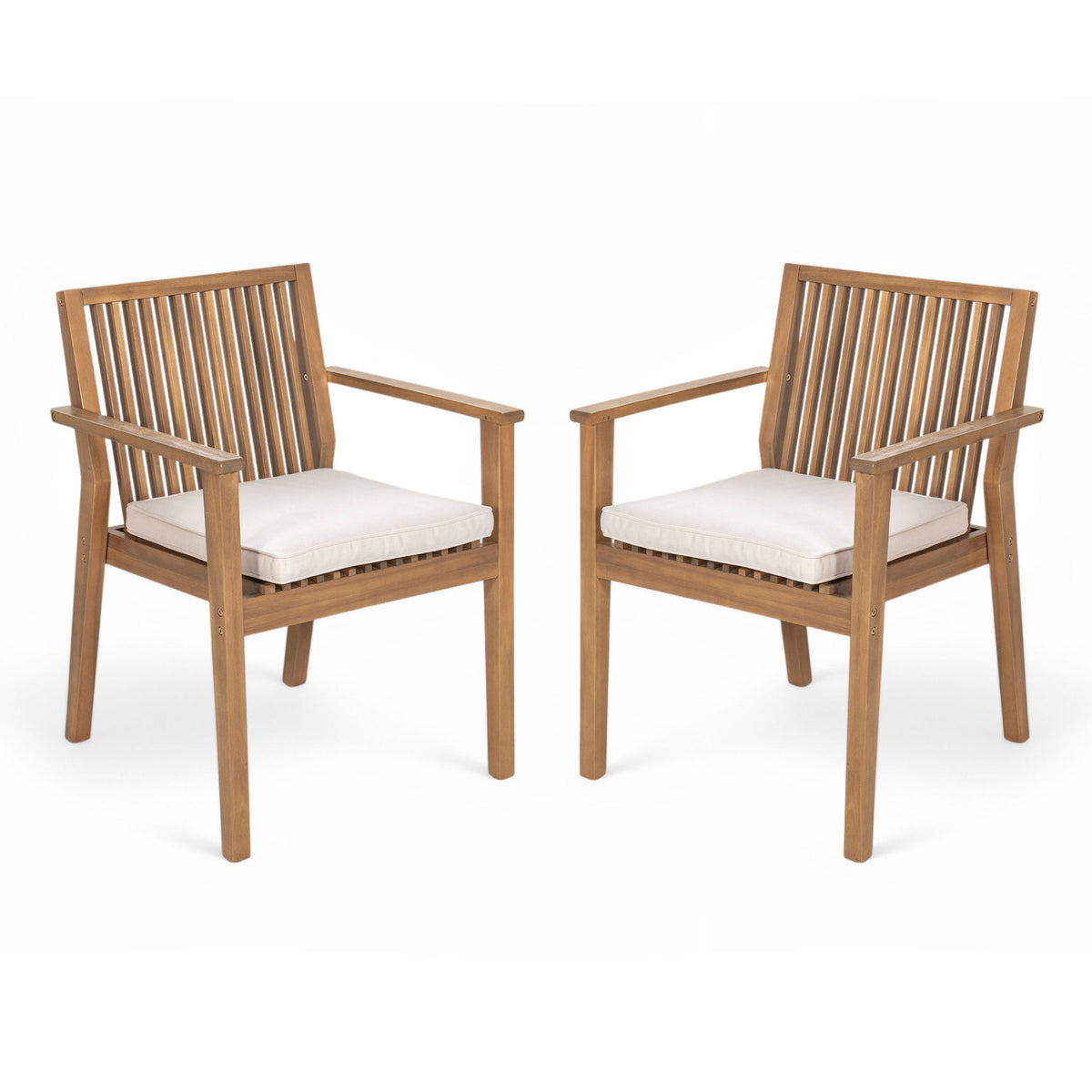 Patio Dining Chair, Comfortable Waterproof Seating (Set of 2)