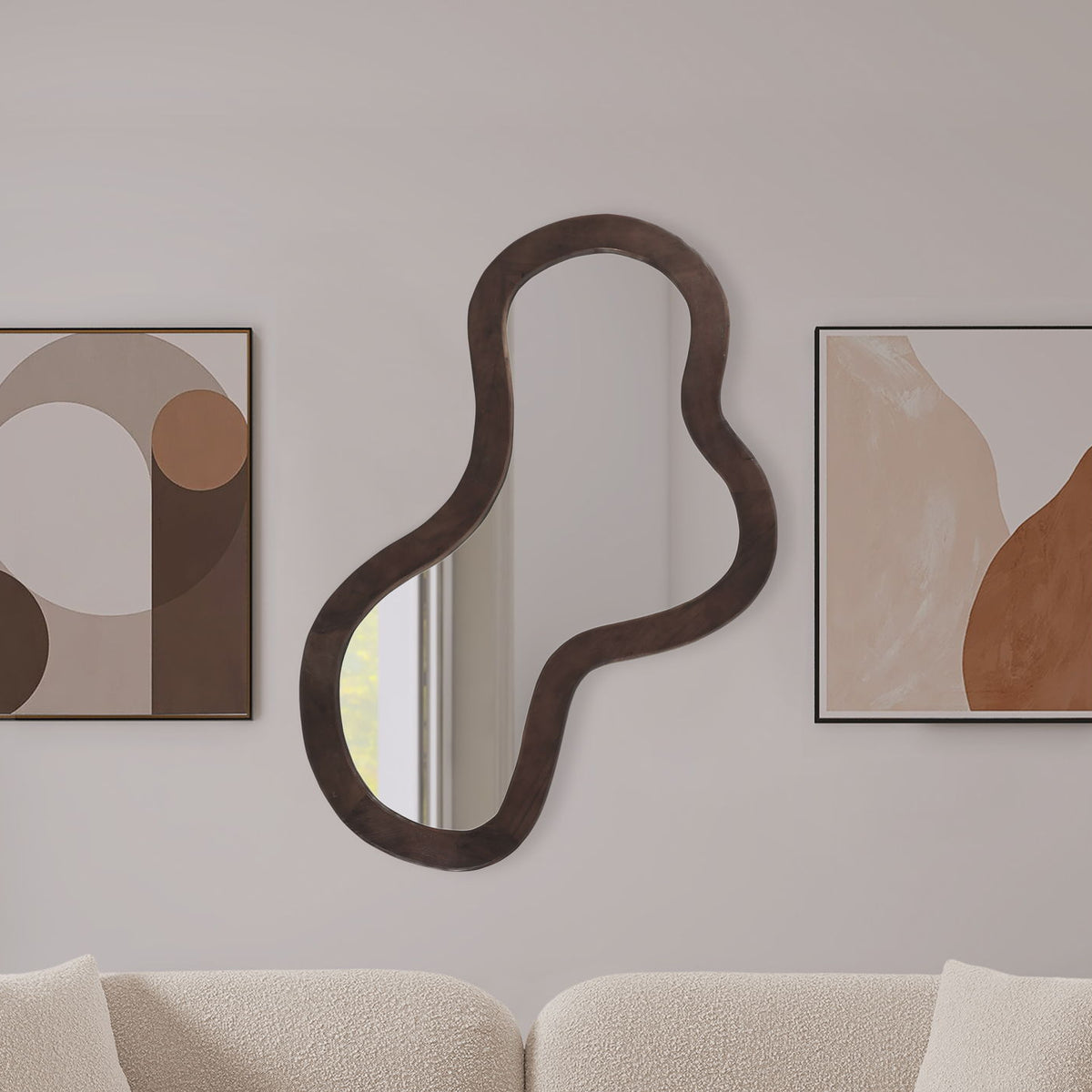 Oblique - Mirror - Wood