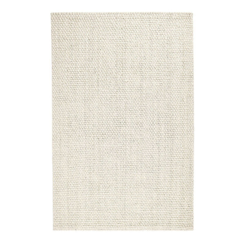 Ivory jute Panama rug with smooth flat weave and tight looped texture